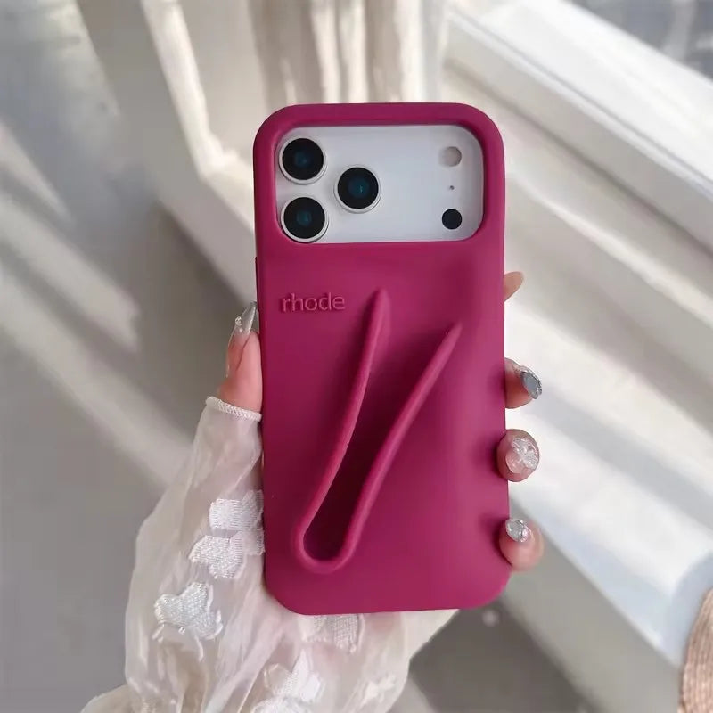 Ribbon Toast Espresso Lemontini Lip Gloss Phone Case for iPhone 17 Air 12 13 14 15 16 Pro Max Plus Lipstick Solid Colour Cover