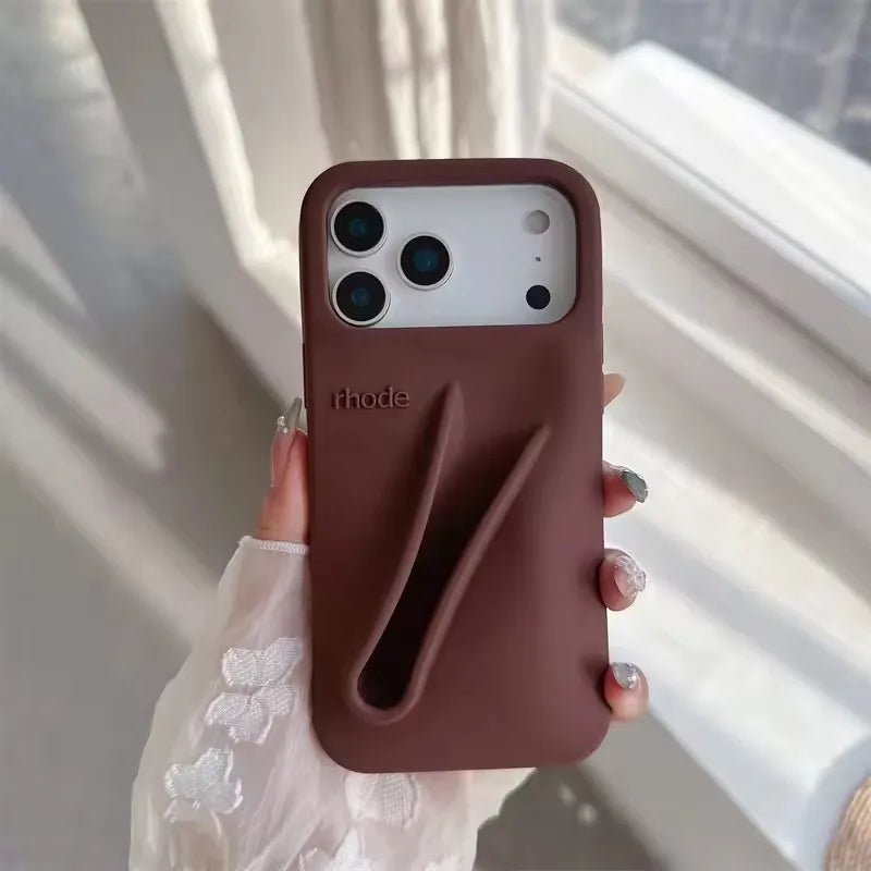 Ribbon Toast Espresso Lemontini Lip Gloss Phone Case for iPhone 17 Air 12 13 14 15 16 Pro Max Plus Lipstick Solid Colour Cover