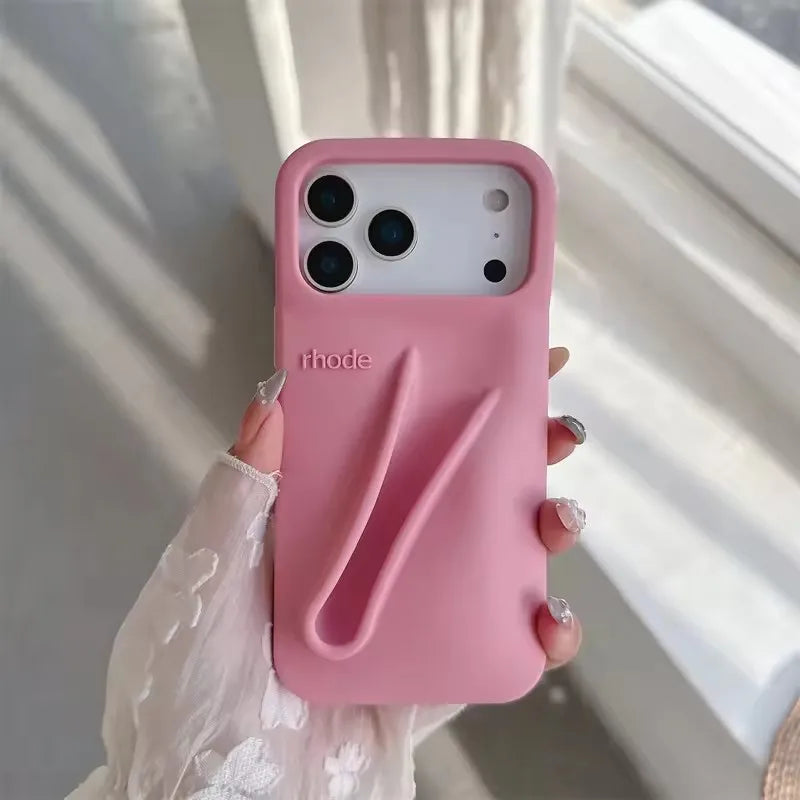 Ribbon Toast Espresso Lemontini Lip Gloss Phone Case for iPhone 17 Air 12 13 14 15 16 Pro Max Plus Lipstick Solid Colour Cover