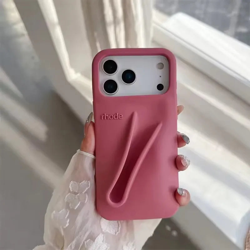 Ribbon Toast Espresso Lemontini Lip Gloss Phone Case for iPhone 17 Air 12 13 14 15 16 Pro Max Plus Lipstick Solid Colour Cover
