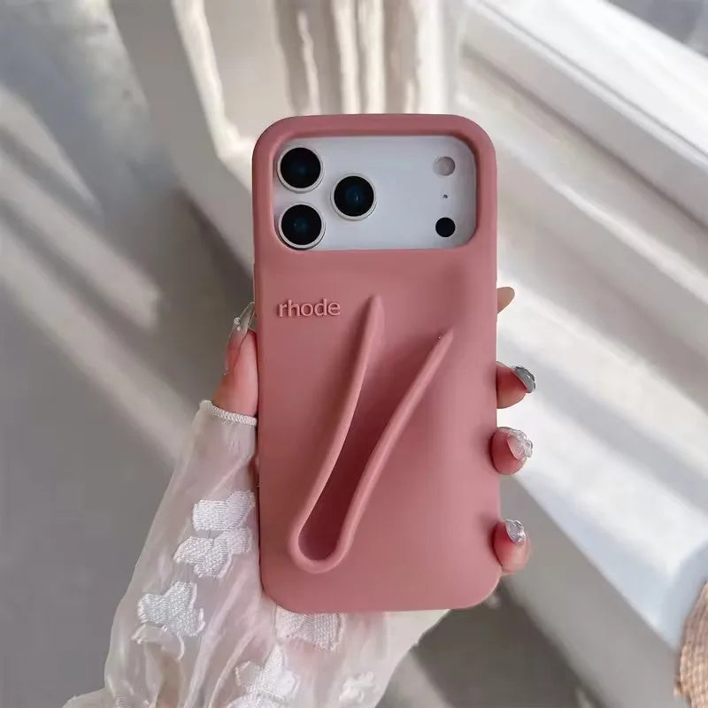 Ribbon Toast Espresso Lemontini Lip Gloss Phone Case for iPhone 17 Air 12 13 14 15 16 Pro Max Plus Lipstick Solid Colour Cover